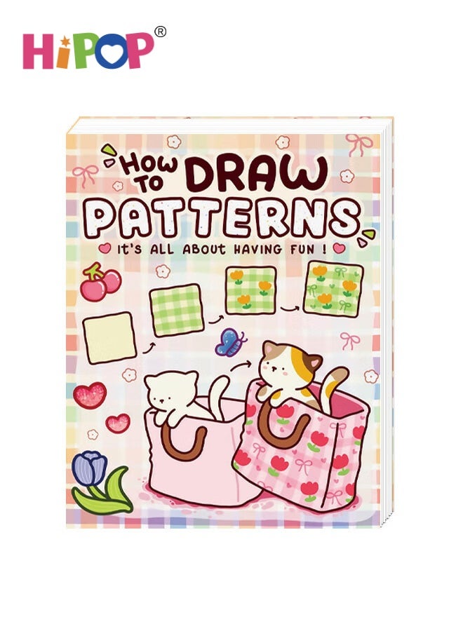 HIPOP How to Draw Patterns Book for Adults & Teens, Step-by-Step Drawing Guide with Easy Doodle Textures, Fun Sketching Practice Workbook, Art Activity Pages for Beginners - Image 1